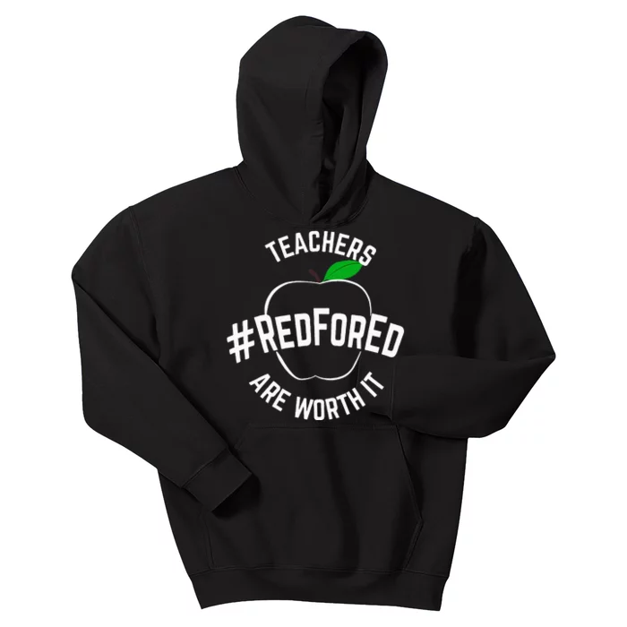 Teacher Support Red for Ed Kids Hoodie