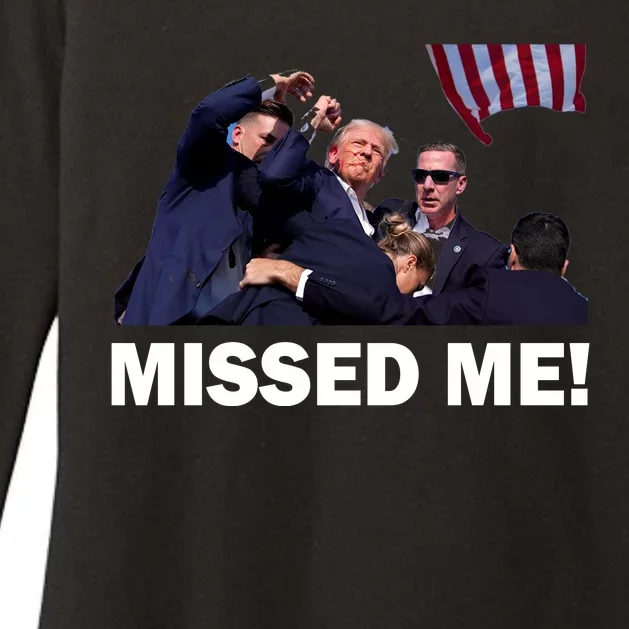 Trump Shot Rally Assassination Missed Me! Womens CVC Long Sleeve Shirt