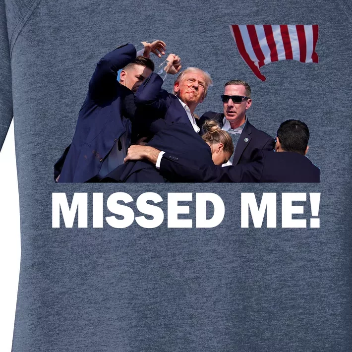 Trump Shot Rally Assassination Missed Me! Women's Perfect Tri Tunic Long Sleeve Shirt