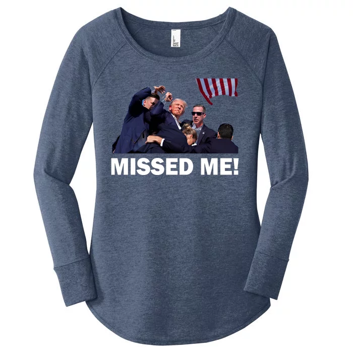 Trump Shot Rally Assassination Missed Me! Women's Perfect Tri Tunic Long Sleeve Shirt