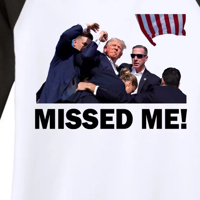 Trump Shot Rally Assassination Missed Me! Women's Tri-Blend 3/4-Sleeve Raglan Shirt