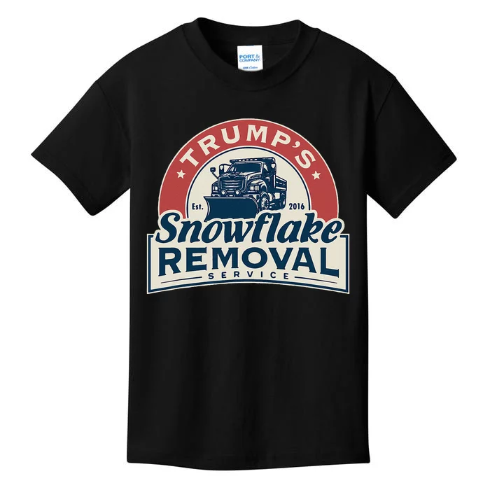 TrumpS Snowflake Removal Service Funny Trump 2024 Kids T-Shirt