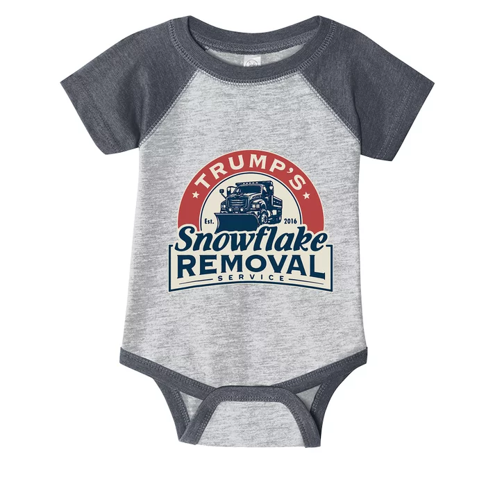 TrumpS Snowflake Removal Service Funny Trump 2024 Infant Baby Jersey Bodysuit