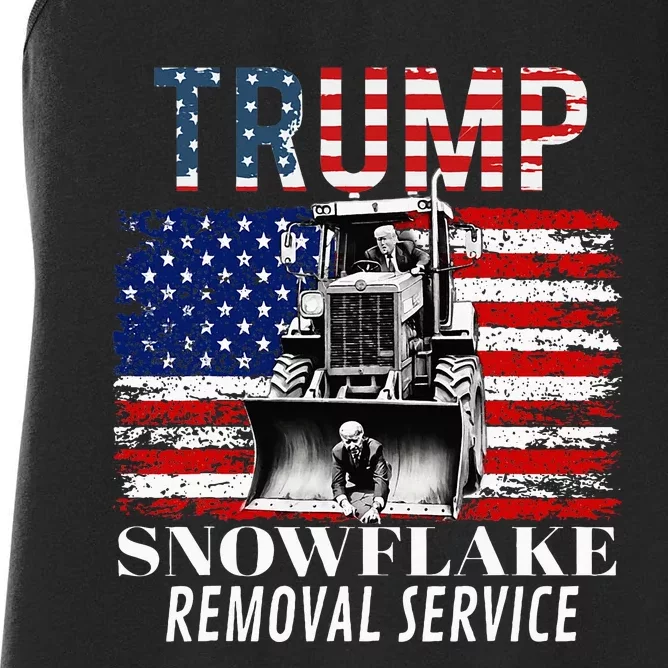 Trump Snowflake Removal Service Funny Donald Trump 2024 Women's Racerback Tank