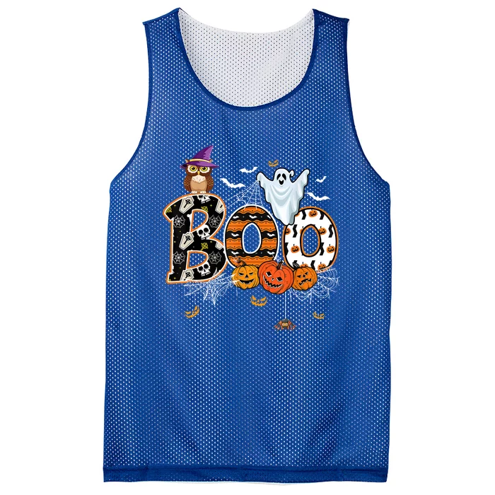 Teacher Squad Retro Halloween Boo 2 Funny Gift Mesh Reversible Basketball Jersey Tank