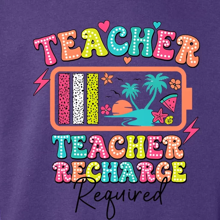 Teacher Summer Recharge Required Funny Teacher Toddler Hoodie