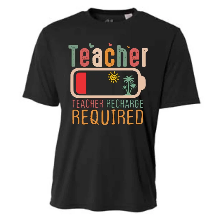 Teacher Summer Recharge Required Cooling Performance Crew T-Shirt