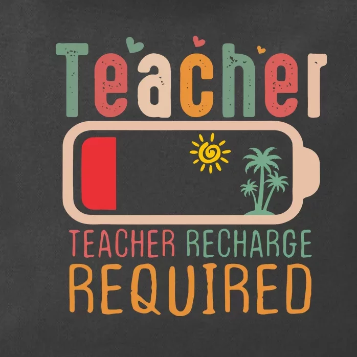 Teacher Summer Recharge Required Zip Tote Bag