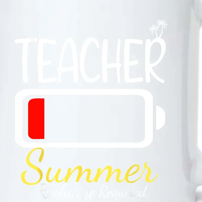 Teacher Summer Recharge Required Last Day Of School Black Color Changing Mug