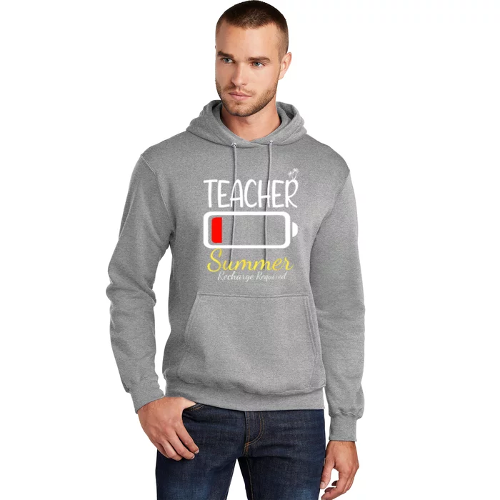 Teacher Summer Recharge Required Last Day Of School Hoodie