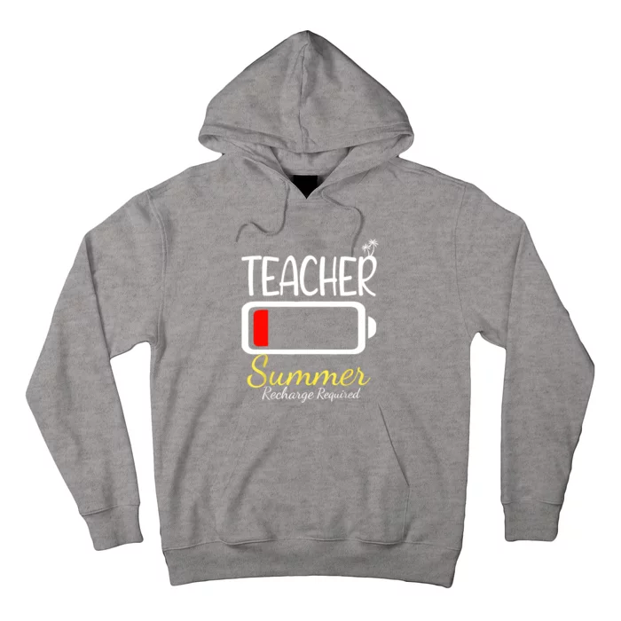 Teacher Summer Recharge Required Last Day Of School Hoodie