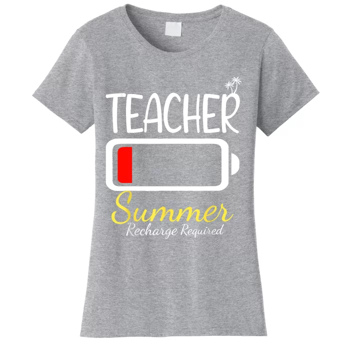 Teacher Summer Recharge Required Last Day Of School Women's T-Shirt