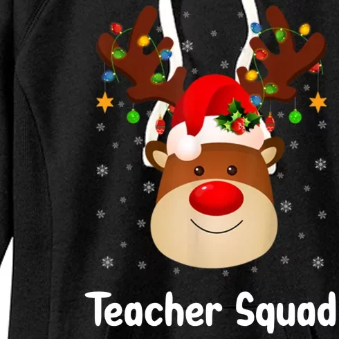 Teacher Squad Reindeer Women's Fleece Hoodie