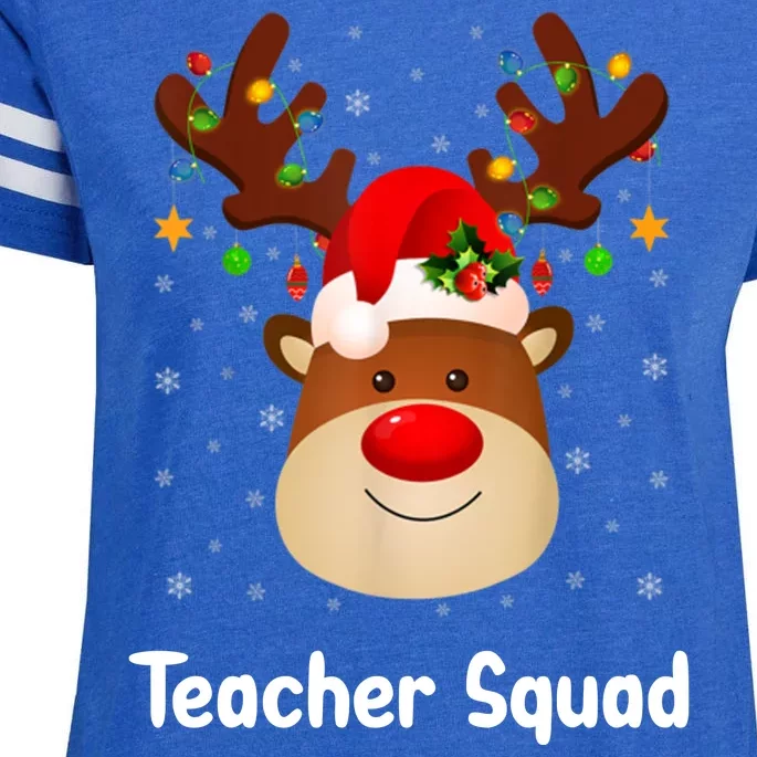 Teacher Squad Reindeer Enza Ladies Jersey Football T-Shirt