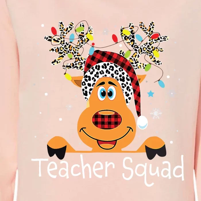 Teacher Squad Reindeer Funny Teacher Christmas Xmas Womens California Wash Sweatshirt