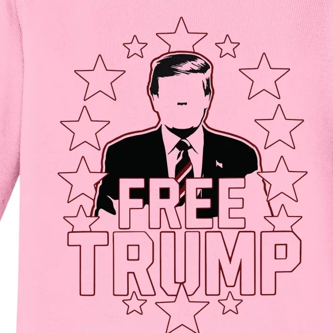 Trump Support Republican Gift I Stand With Trump Baby Long Sleeve Bodysuit