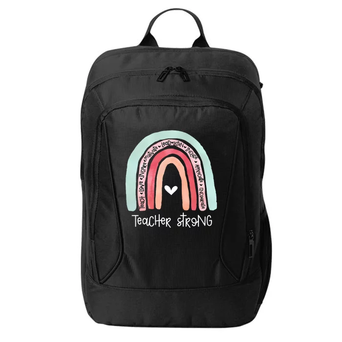 Teacher Strong Rainbow Teacher Life City Backpack