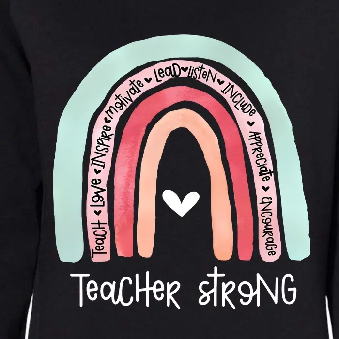 Teacher Strong Rainbow Teacher Life Womens California Wash Sweatshirt