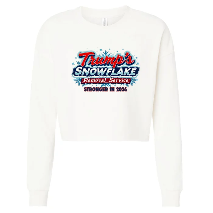 Trump Snowflake Removal Service 2024 Cropped Pullover Crew