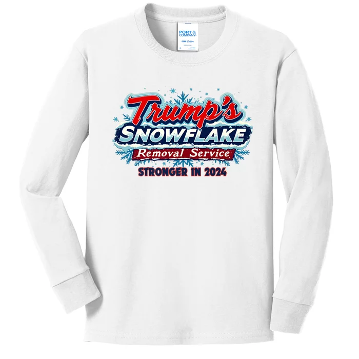 Trump Snowflake Removal Service 2024 Kids Long Sleeve Shirt