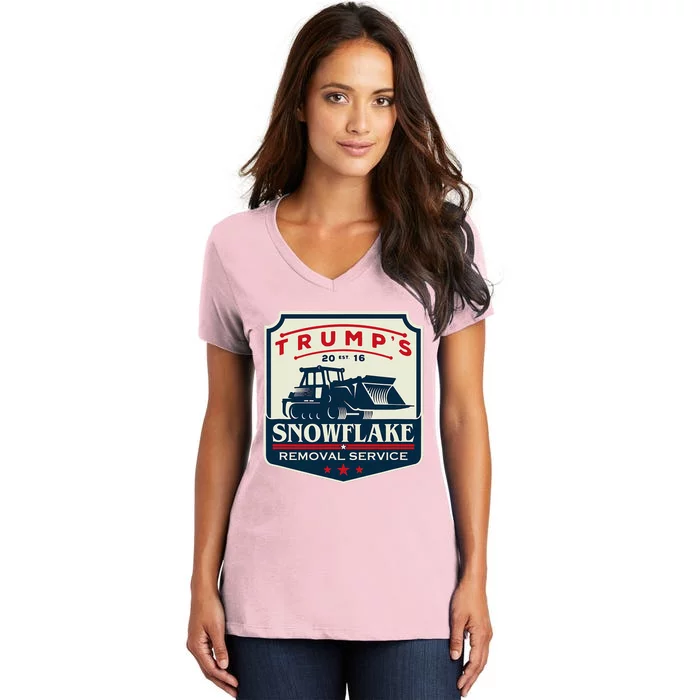 TrumpS Snowflake Removal Service Women's V-Neck T-Shirt