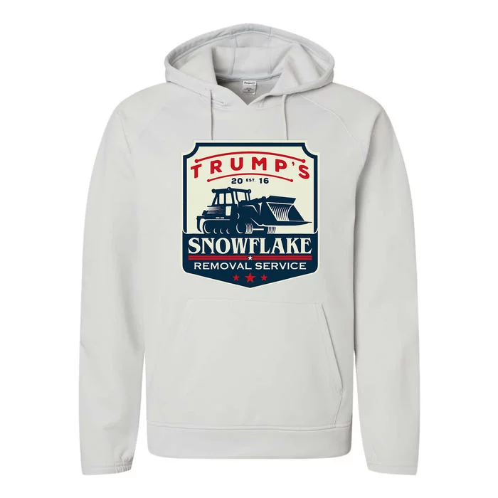 TrumpS Snowflake Removal Service Performance Fleece Hoodie