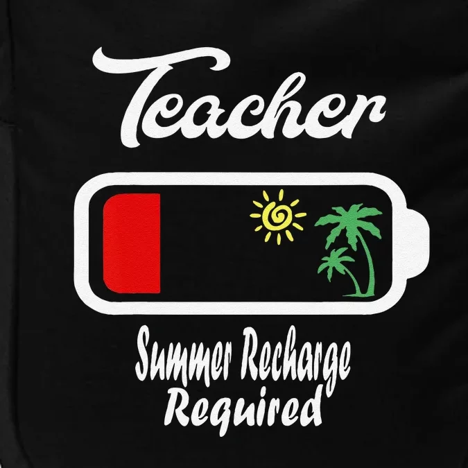 Teacher Summer Recharge Required Funny Last day of School Impact Tech Backpack