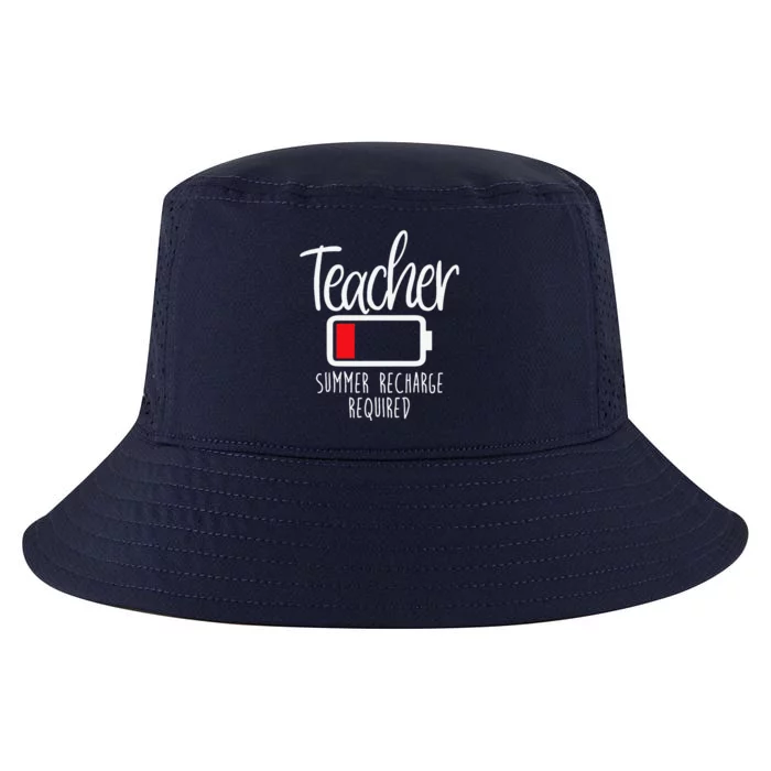 Teacher Summer Recharge Required Last Day School Women Funny Cool Comfort Performance Bucket Hat