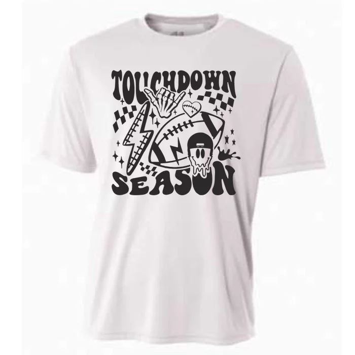 Touchdown Season Retro Football Funny Football Fan Game Day Cooling Performance Crew T-Shirt