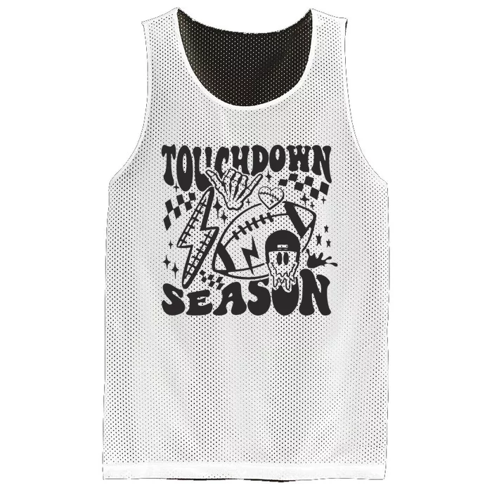 Touchdown Season Retro Football Funny Football Fan Game Day Mesh Reversible Basketball Jersey Tank