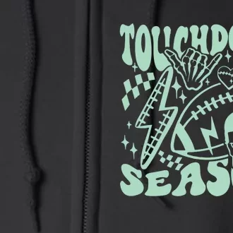 Touchdown Season Retro Football Funny Football Fan Game Day Full Zip Hoodie