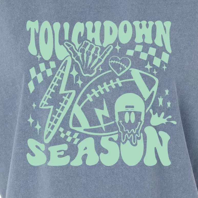 Touchdown Season Retro Football Funny Football Fan Game Day Garment-Dyed Women's Muscle Tee