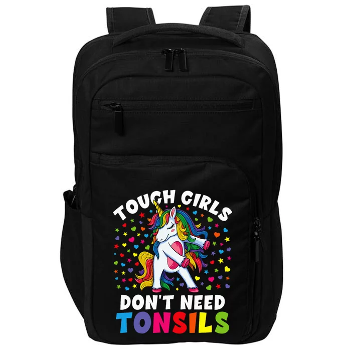 Tonsil Surgery Recovery Gift Unicorn Tonsil Removal Impact Tech Backpack