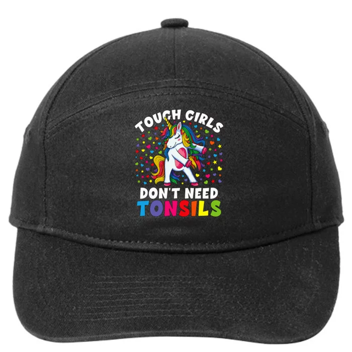 Tonsil Surgery Recovery Gift Unicorn Tonsil Removal 7-Panel Snapback Hat