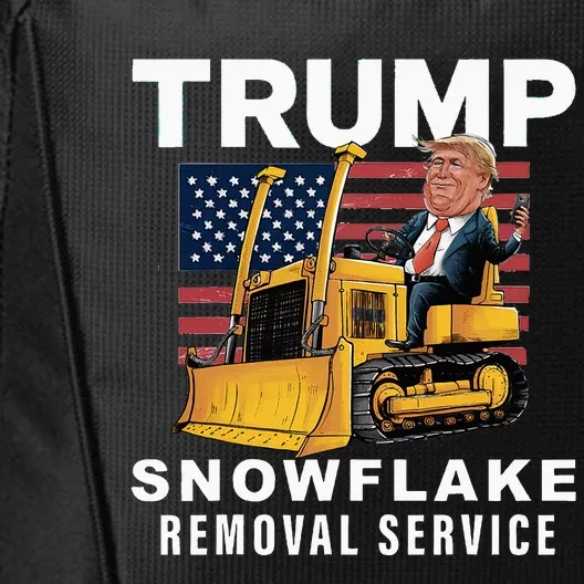 Trump Snowflake Removal Service Funny Donald Trump 2024 City Backpack