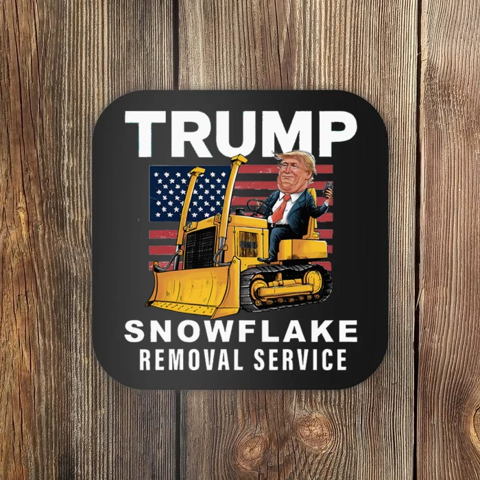 Trump Snowflake Removal Service Funny Donald Trump 2024 Coaster