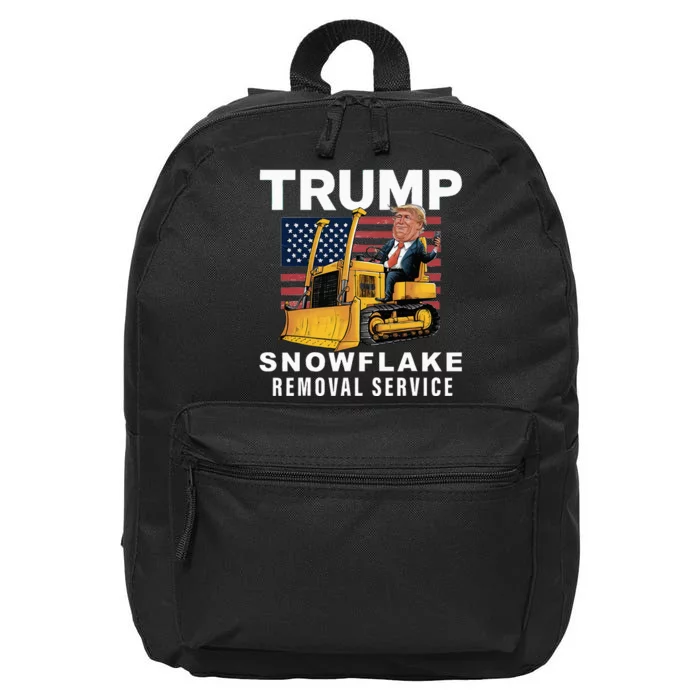 Trump Snowflake Removal Service Funny Donald Trump 2024 16 in Basic Backpack