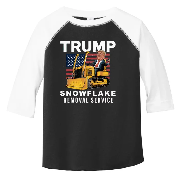 Trump Snowflake Removal Service Funny Donald Trump 2024 Toddler Fine Jersey T-Shirt