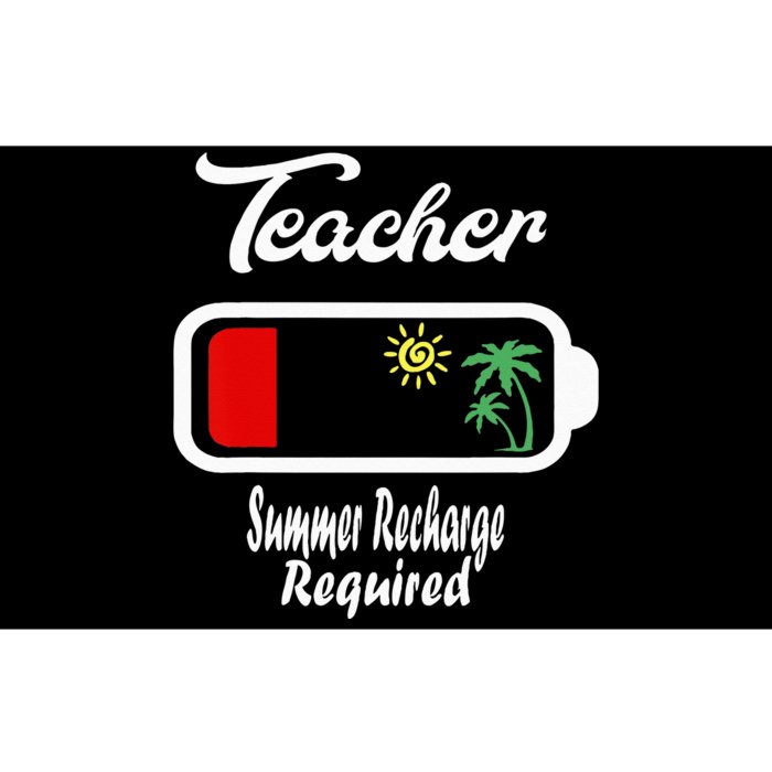 Teacher Summer Recharge Required Funny Last day of School Bumper Sticker