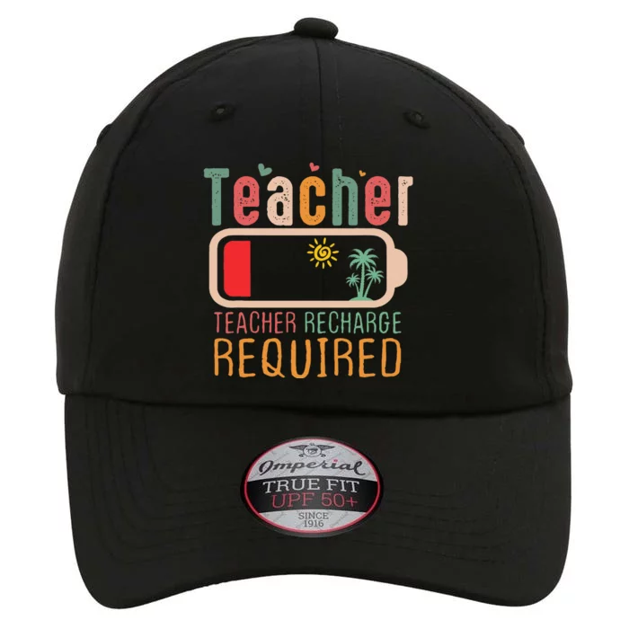 Teacher Summer Recharge Required Outfit Teacher Energy Funny The Original Performance Cap