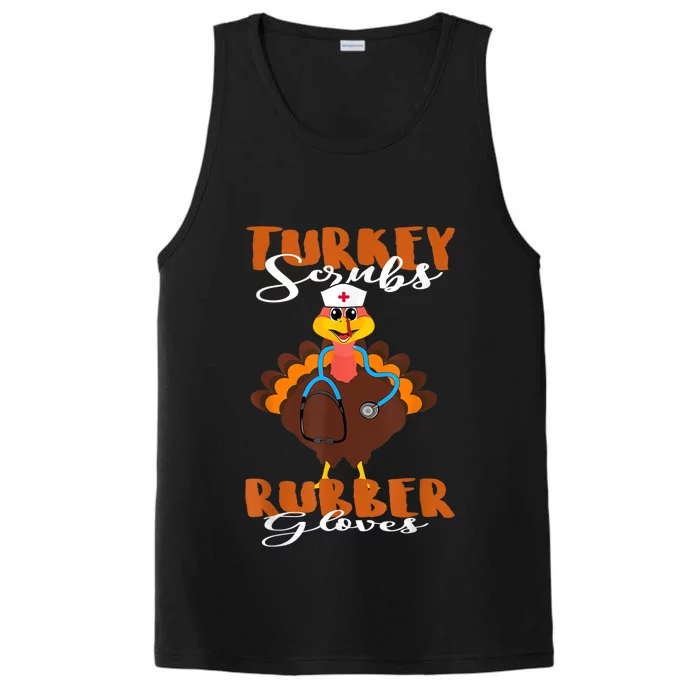 Turkey Scrubs Rubber Gloves Thanksgiving Scrub Tops Wo Performance Tank