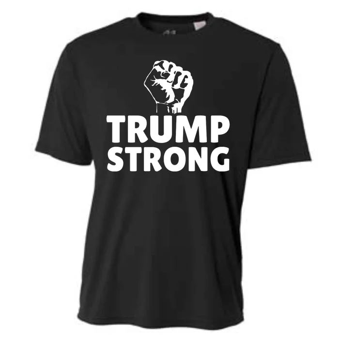 Trump Strong Rally Shooting Survivor Gun Shot Cooling Performance Crew T-Shirt