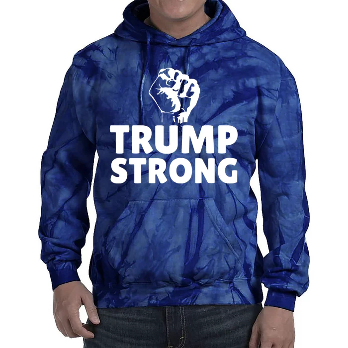 Trump Strong Rally Shooting Survivor Gun Shot Tie Dye Hoodie