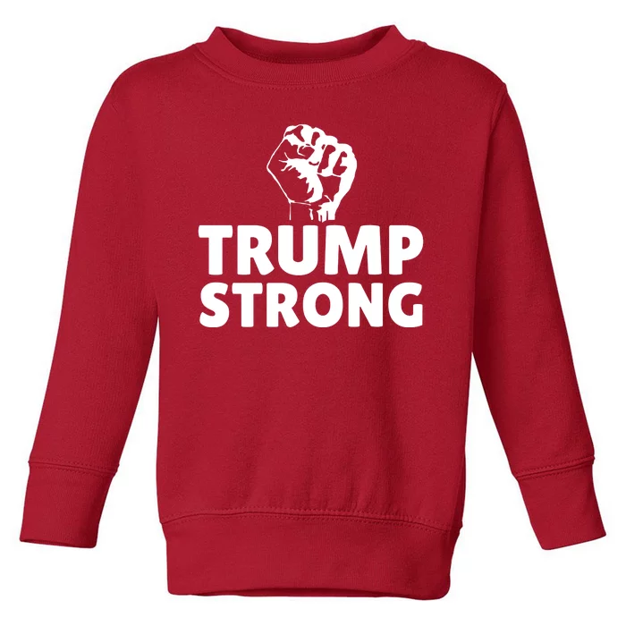 Trump Strong Rally Shooting Survivor Gun Shot Toddler Sweatshirt