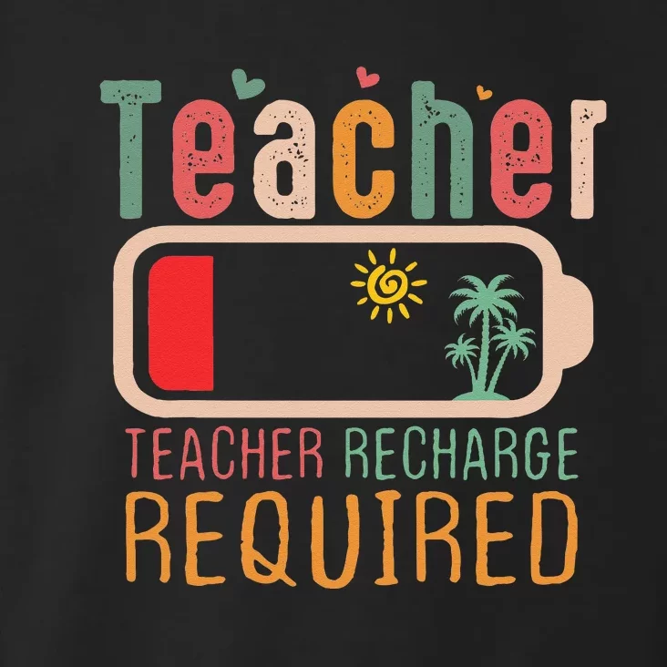 Teacher Summer Recharge Required Outfit Teacher Energy Funny Toddler Hoodie