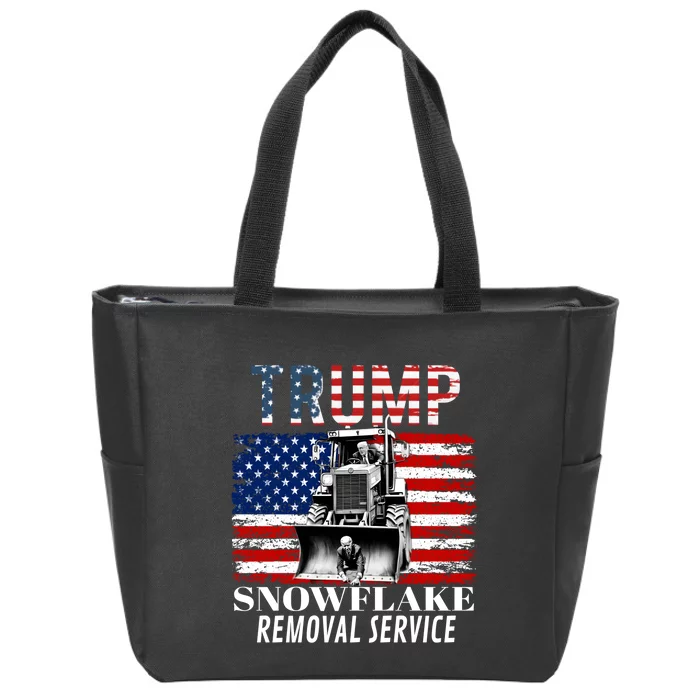 Trump Snowflake Removal Service Funny Donald Trump 2024 Zip Tote Bag