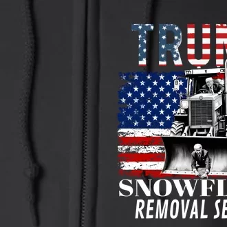 Trump Snowflake Removal Service Funny Donald Trump 2024 Full Zip Hoodie