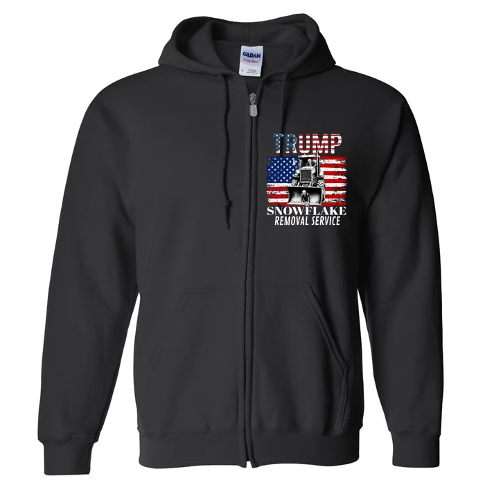 Trump Snowflake Removal Service Funny Donald Trump 2024 Full Zip Hoodie