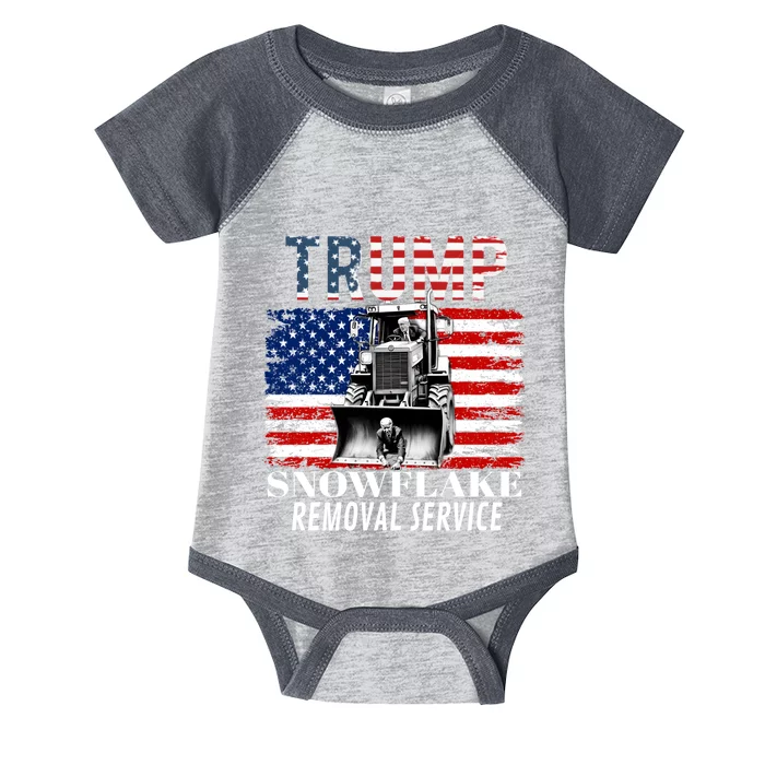 Trump Snowflake Removal Service Funny Donald Trump 2024 Infant Baby Jersey Bodysuit