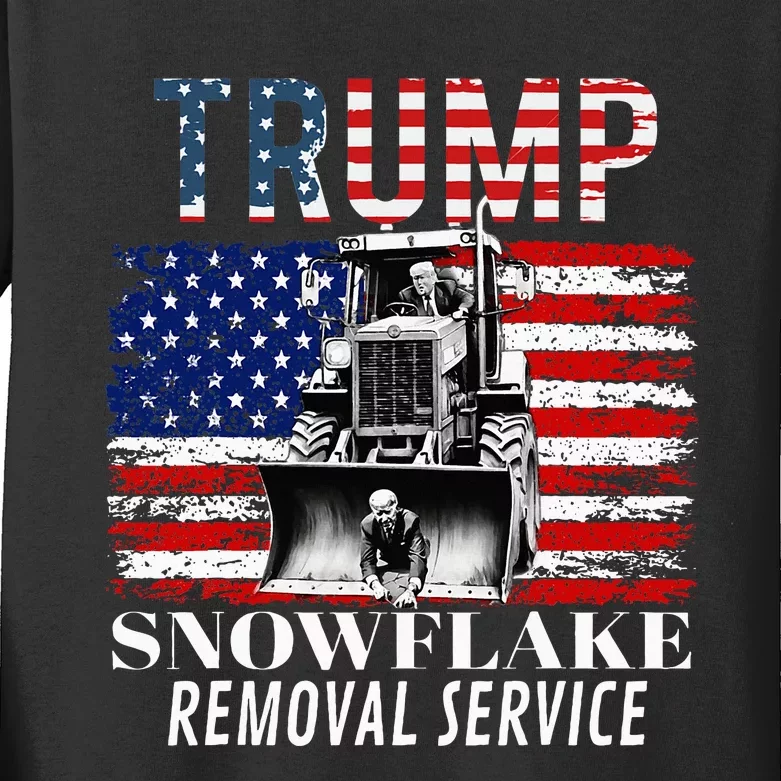 Trump Snowflake Removal Service Donald Trump 2024 Kids Long Sleeve Shirt